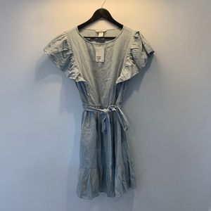 New with tags H&M blue ruffled dress